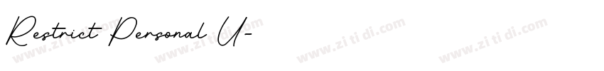 Restrict Personal U字体转换